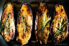 Oven Roasted Eggplant With Caramelized Miso Recipe I Am A Food Blog Recipe Oven Roasted Eggplant Miso Recipe Eggplant Recipes