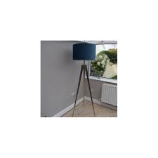 Get 5% in rewards with club o! Brushed Chrome Tripod Floor Lamp Teal Velvet Shade