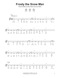 Some of the best sheet music and resources for ukulele and guitar duets, trios, ensembles on the web. Steve Nelson Frosty The Snow Man Sheet Music Download Printable Pdf Christmas Music Score For Ukulele Chords Lyrics 92772