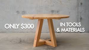 Top it with a round piece of wood or glass. Round Dining Table Build With Only 300 In Tools And Materials Youtube