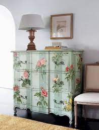 Unusual Ways To Decorate With Wallpaper Decoupage Furniture Chic Furniture Painted Furniture