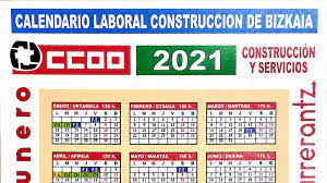 Calendario laboral bizkaia 2021 bopv. Calendario Jan 2021 Calendario Laboral En Bizkaia 2021