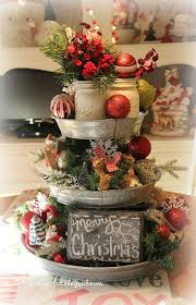 How To Make A Galvanized Tiered Tray Christmas Centerpiece Christmas Decorations Christmas Centerpieces Christmas Diy