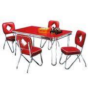 Restoring 1950s kitchen tables and chairs this 1950's yellow formica kitchen set with chrome legs looks pretty good from afar or in this. Shop Totally Kids Buy High Quality 50 S Retro Table And Chairs Thebeanbagstore