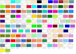 547 Specifying Colors By Name In Blend All Colours Name Color Names Chart Colour Names List