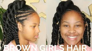 Some of these styles are so simple you only need a minute or two (really!), especially if you've organized your put hair in a ponytail high on the head, then twist the hair around into a bun. Kids Hair Style Girls Natural Hair Hair Style Kids