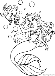 Little mermaid ariel and flounder coloring pages. The Little Mermaid Coloring Pages Coloringall