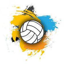 logo en el fondo de pinceladas multicoloras en vector voleibol bola de voleibol para la pancarta un cartel o volleyball volleyball shirt designs natural logo volleyball volleyball shirt designs