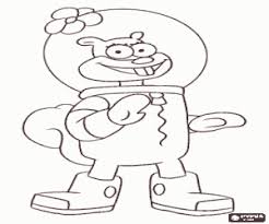 A nice coloring page with the underwater city of bikini bottom! Sandy Cheeks From Spongebob Coloring Page Printable Game