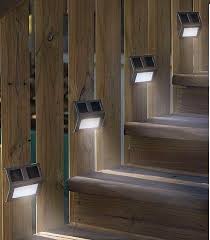 Hosl 10pack Solar Powered Stainless Steel Staircase Led Solar Step Lights Solar Dock Light Solar Lights Garden Solar Step Lights Outdoor Stairs
