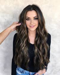 A beachy blend of medium brown hair with highlights is perfect for the summer. Highlights On Long Dark Brown Hair Novocom Top