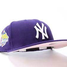 Newyorkyankees 1999 World Series 59fifty Fitted Neweracap In Purple Pinkunderbrim Ecapcity Fitted Hats Hats For Men Yankee Fitted