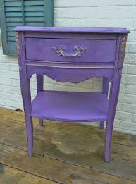 Up Cycled French Provincial Accent Table Painted With Cece Caldwell S New Orleans Purple Chalk Paint Distr Painted Table Cece Caldwell Furniture Inspiration
