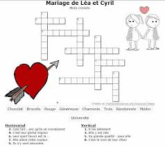 Mots Croises Pour Un Mariage Jeux Mariage Mot Mariage Mariage
