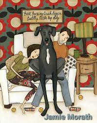 Ball Busting Great Dane Dog Wall Art Print 