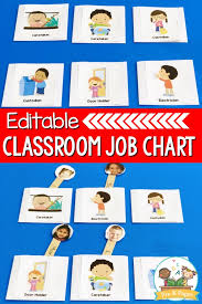 diy classroom helpers job chart