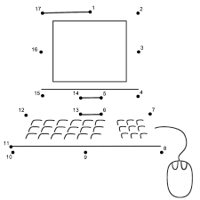 There is a fun coloring page for kids on this page. Computer Connect The Dots Count By 1 S Back To School