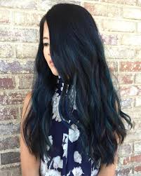 Black And Blue Highlights Hairstyles Long Black Hair With Blue Highlights Blue Black Hair Blue Black Hair Color Hair Color For Black Hair