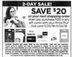 Shoprite gift cards (3) the fresh grocer gift cards (3) sort: Expired Shoprite Purchase 100 In Giftcards Save 20 On Your Next Order 11 23 11 24 Limit 1 Doctor Of Credit