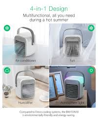 Household mini air conditioner usb personal space cooler portable 7 color led ai. Blitzwolf Bw Fun10 Portable Air Conditioner Cooler Fan With 4 In 1 Design Powerful Cooling 3 Speed Levels Auto Rgb Portable Size And 2600mah Battery