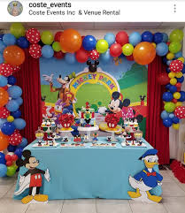 Get creative ideas for the cake, desserts, food, decorations, invitation, party supplies, and more! Simple Mickey Mouse Party Table Setup Novocom Top
