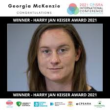 We are pleased to announce the winner 🏆 of the Harry Jan Keiser Award for  the Best Student Presentation at the 2021 CPISRA International Conference:  Georgia McKenzie from La Trobe University in