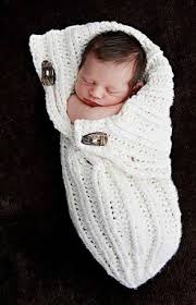 The sweet crochet dress does not take a long time to make. Knitted Baby Cocoons Free Patterns You Will Love