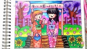  Persahabatan Di Jepang Cara Menggambar Dan Mewarnai Gradasi Warna Oil Pastel Grasp Youtube Cara Menggambar Buku Mewarnai Warna