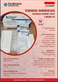Harga tes swab antigen isi 25pcs stok terbatas. Jual Swab Taishan Antigen Terbaru Juni 2021 Blibli