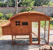 Premium Design Large Wooden Chicken Coop Rabbit Hutch | Outdoor Pet House  with Nesting Box & Safe Metal Mesh Run
