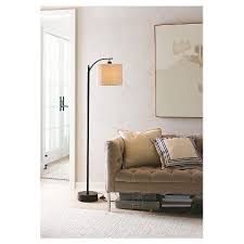Downbridge Floor Lamp With Shade Black Tan Threshold In 2020 Floor Lamps Living Room Floor Lamp Floor Lamp With Shelves