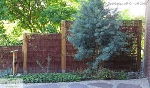 Weidenzaun Lato Solid Mit Seitlichem Rahmen Naturgeflechte24 De Weidenzaun Naturzaun Bauerngarten