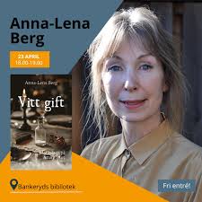 Den 23:e april får Bankeryds bibliotek besök av författaren Anna-Lena Berg.  Det blir presentation och boksläpp av den nya boken Vitt gift: Mordgåtan på  Attarp 1845. När: 23:e april Tid: 18.00-19.00 Plats: