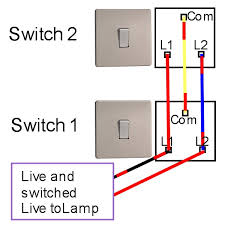 Staircase circuit connection wiring is different from one way control light switch and we did not use one way switches in this connection because we need to controlled or switch off/on the lamp from both places top and down. 2 Way Circuit Diagram Electriciansforums Net