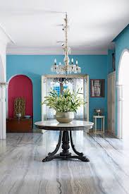 At Home A Colourful House In Delhi Hall Colour House Colors Small House Design