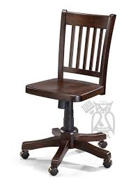 Alder Wood Mckenzie Swivel Desk Chair Cafe Finish Swivel Chair Desk Cafe Chairs Chair