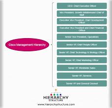 The Cisco Management Hierarchy Of The Company Consists Of Carefully Carved Job Positions To Lead The Company Hierarchy Management Chief Marketing Officer