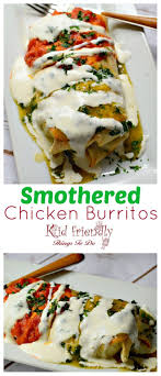 Smothered Chicken With Rice And Avocado Burrito Recipe Recipe Burritos Recipe Smothered Chicken Recipes