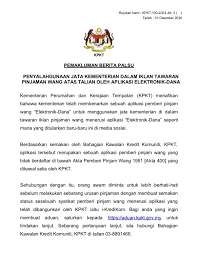 .lesen pemberi pinjam wang yang dikeluarkaan oleh kementerian perumahan & kerajaan tempatan di bawah akta pemberi pinjaman 1951. Kpkt Malaysia Pemakluman Berita Palsu Penyalahgunaan Facebook