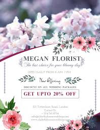 Wedding Florist Service Flyer Poster Design Template Event Planning Flyer Flyer And Poster Design Event Planning Timeline
