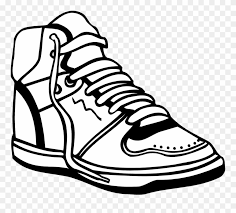 You can always download and modify the image size according to your needs. Black And White High Sneakers Clipart Sport Shoes Clip Art Png Download 36343 Pinclipart