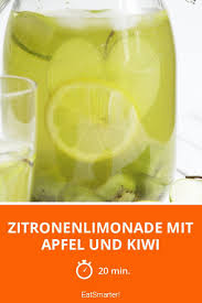 Zitronenlimonade Mit Apfel Und Kiwi Smarter Zeit 20 Min Eatsmarter De Zitronen Limonade Limonade Kiwi