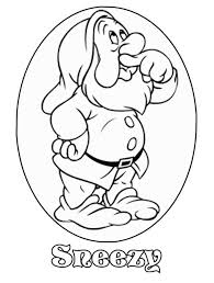 Sneezy Snow White And The Seven Dwarfs Disney Coloring Pages Snow White Coloring Pages Disney Coloring Pages Coloring Books