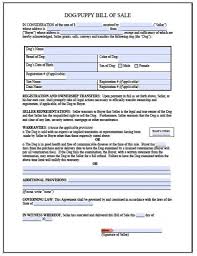 A dog (puppy) deposit receipt is a document that outlines a transaction between the owner of a dog and a prospective buyer. Free Bill Of Sale Forms Pdf Word Doc