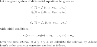Change the Adams Fourth-Order Predictor-Corrector Algorithm