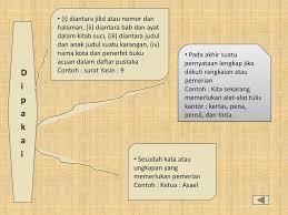Dari dua poin di atas sebenarnya untuk membedakan antara di disambung dan dipisah sudah dapat dipahami jelas bukan? Pemakaian Huruf Kapital Huruf Miring Dan Tanda Baca Ppt Download