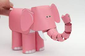 Flexi Elephant Construction Paper Crafts Paper Crafts Diy Elephant