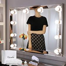 Turn your new or old night stand or any cabinet into a fantastic looking furniture using frameless mirrors! Chende Vanity Lights For Mirror Big Diy Hollywood Style Makeup Lights Stick On Led Bathroom Mirror Lights With Dimmer And 12v Adapter For Makeup Vanity 10 Large Light Bulbs Mirror Not Include