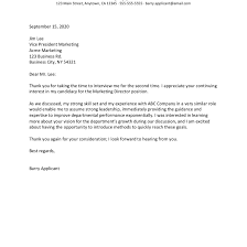 Gratefulness shows your interest in the job as compared to all other interviewees. Second Interview Thank You Note Samples And Tips