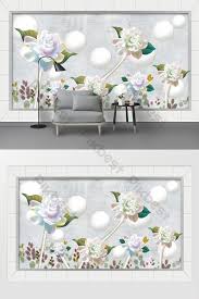 3d Three Dimensional Flower Background Wall Decoration Painting Decors 3d Models Psd Free Download Pikbest Floral Background Decorative Painting Wall Decor
